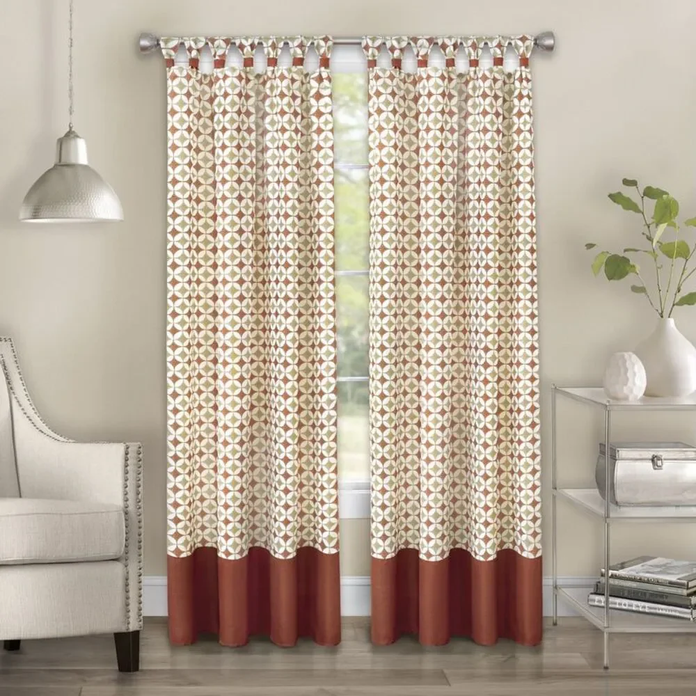 Achim Home Furnishing Callie Window Curtains for Kitchen and Livingrooms, Medium